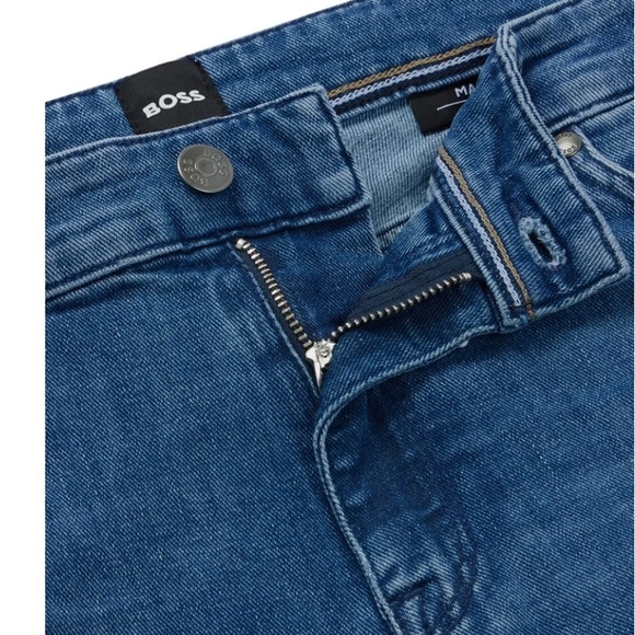 Hugo Boss jeans regular fit in blue Italian Cashmere-touch denim stretch - Picture 2 of 5